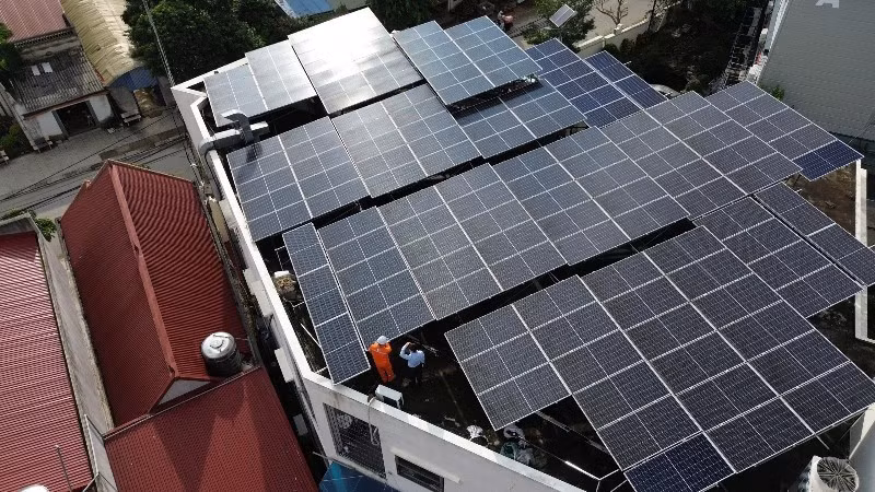 A rooftop solar system installed in Lang Son. (Photo: Le Chi)