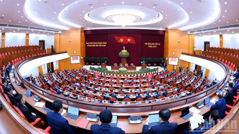 The opening of the 14th CPV Central Committee's fourth plenum on October 5, 2026. (Photo: Dang Khoa)