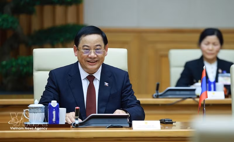 Newly elected President of the Lao National Assembly Sonexay Siphandone. (Photo: VNA)
