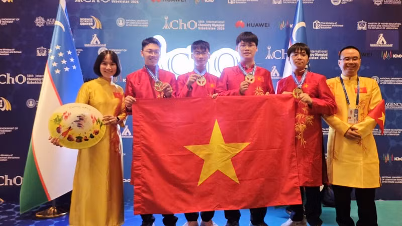 All four Vietnamese students have won gold medals at the 2026 International Chemistry Olympiad.