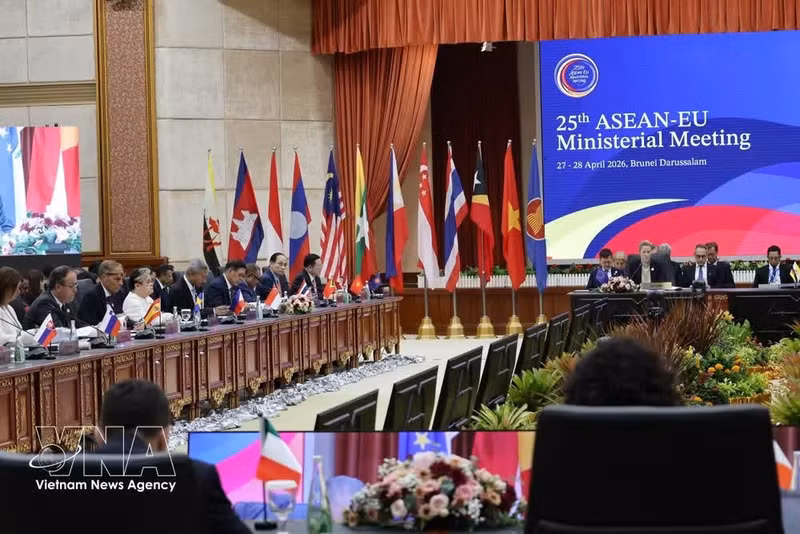 At the 25th ASEAN-EU Ministerial Meeting in Brunei on April 28, 2026. (Photo: VNA)