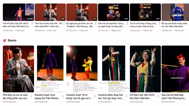 The “Xin Chao Viet Nam” project decodes cheo on YouTube, making the art form easier to understand and accessible to all audiences. (Screenshot)