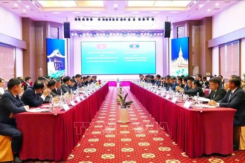 An overview of the 34th Annual Meeting between the Viet Nam–Laos Border Delegations. (Photo: VNA)