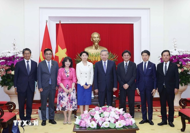 Party General Secretary To Lam receives a delegation from the Japan–Viet Nam Parliamentary Friendship Alliance, led by House of Representatives member Obuchi Yuko, August 2025. (Photo: VNA) Party General Secretary To Lam receives a delegation from the Japan–Viet Nam Parliamentary Friendship Alliance, led by House of Representatives member Obuchi Yuko, August 2025. (Photo: VNA)