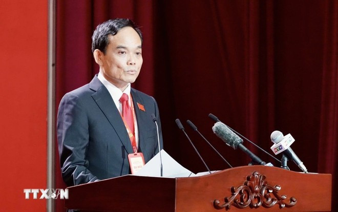 Tran Luu Quang, Secretary of the Party Central Committee and Secretary of the municipal Party Committee, addresses the congress (Photo: VNA) Tran Luu Quang, Secretary of the Party Central Committee and Secretary of the municipal Party Committee, addresses the congress (Photo: VNA)