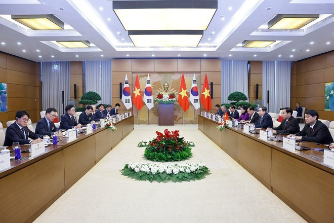 An overview of the talks. (Photo: VNA)