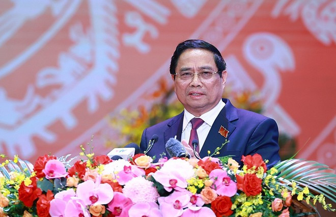 PM Pham Minh Chinh speaks at the ceremony. (Photo: VNA) PM Pham Minh Chinh speaks at the ceremony. (Photo: VNA)