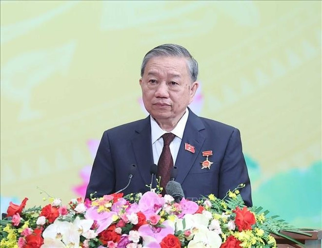Party General Secretary To Lam addresses the meeting. (Photo: VNA) Party General Secretary To Lam addresses the meeting. (Photo: VNA)