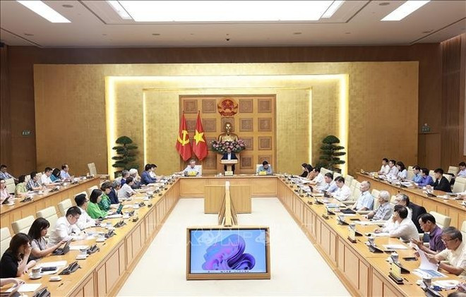 PM Pham Minh Chinh chairs a working session with the Private Sector Development Research Board (Board IV) in Ha Noi on 10 (Photo: VNA) PM Pham Minh Chinh chairs a working session with the Private Sector Development Research Board (Board IV) in Ha Noi on 10 (Photo: VNA)