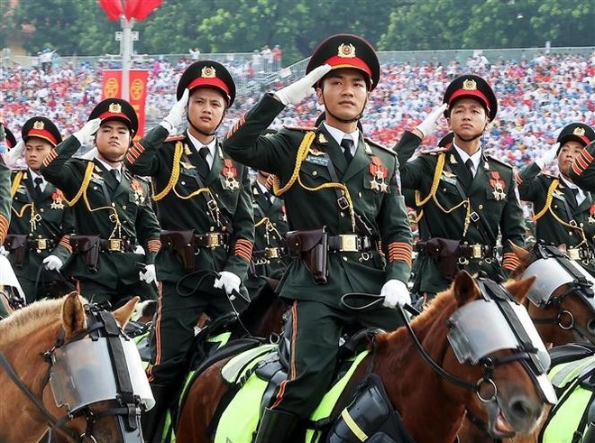 Mobile police cavalry contingent (Photo: VNA) Mobile police cavalry contingent (Photo: VNA)