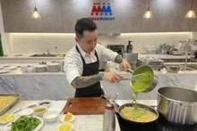 An Italian food cooking demonstration at the opening of ‘Italian Cuisine Week’ in Ho Chi Minh City (Photo: VNA)