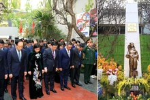 Hanoi leaders pay tribute to victims of the US's 1972 airstrike at Kham Thien Monument. (Photo: NDO)