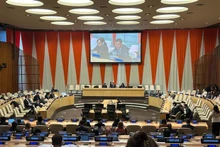 Participants at the meeting to celebrate the International Mother Earth Day in 2023 (Photo: VNA)