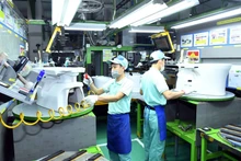 The production of sanitary wares at the TOTO Vietnam Co., Ltd (FDI from Japan) at the Thang Long Industrial Park, Hanoi. (Photo: MINH HA)