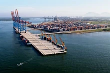 Cai Mep-Thi Vai seaport cluster in the southern province of Ba Ria-Vung Tau. (Photo: VNA)