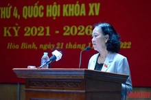 Politburo member Truong Thi Mai speaks at the meeting. (Photo: NDO)