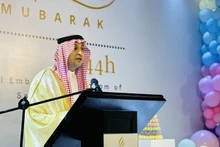 Saudi Arabian Ambassador Mohammed Ismaeil A. Dahlwy speaks at the event (Photo: VNA)