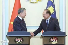 Party General Secretary To Lam and Malaysian Prime Minister Anwar Ibrahim at the press conference on the afternoon of November 21, 2024. (Photo: Thong Nhat/VNA)