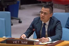 Ambassador Dang Hoang Giang, Permanent Representative of Vietnam to the United Nations (UN) attend the open debate (Photo: VNA) 
