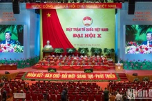 The first working session of the VFF’s 10th National Congress on October 16. (Photo: DUY LINH – QUANG VINH)
