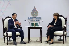 Minister of Foreign Affairs Bui Thanh Son meets with French Minister for Europe and Foreign Affairs Catherine Colonna. (Photo: VNA)