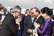 At a farewell ceremony held for President Nguyen Xuan Phuc in Thailand (Photo: VNA)