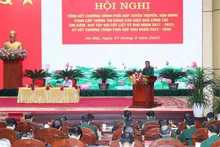 Deputy Defence Minister Sen. Lt. Gen. Vo Minh Luong speaks at the conference. (Photo: VNA)
