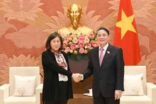NA Vice Chairman Nguyen Duc Hai receives US Trade Representative Katherine Tai. (Photo: quochoi.vn)