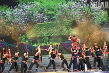 An art performance at the opening ceremony. (Photo: NDO)