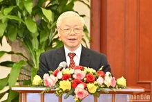 Party General Secretary Nguyen Phu Trong speaks at the meeting. (Photo: NDO)