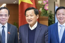 Deputy PMs Tran Luu Quang, Le Minh Khai and Tran Hong Ha (from left to right) (Photo: viettimes.vn) 