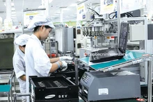 Samsung workers at Yen Phong Industrial Park in Bac Ninh Province. (Photo: baobacninh.com.vn)
