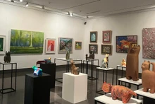 At the exhibition (Photo courtesy of the organisers)