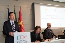 Vietnamese Ambassador to Italy Duong Hai Hung speaks at the event. (Photo: VNA)