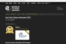 Vietnam was honoured as Asia's Best Culinary Destination 2022.