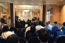 At the opening ceremony for the film project market (Photo courtesy of the Cinema Department)