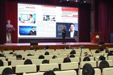Over 100 students attend the seminar at the AJC.