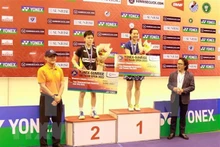 Nguyen Thuy Linh gains the top position at Yonex-Sunrise Vietnam Open women's singles champion 2022. (Photo: VNA)