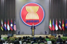 Party General Secretary To Lam delivers a speech at the ceremony marking the 30th anniversary of Vietnam's accession to ASEAN. (Photo: VNA)
