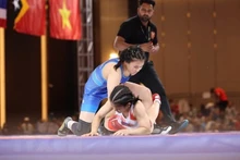 In a wrestling event (Photo: VNA)