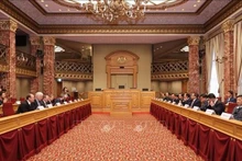 An overview of the meeting between PM Pham Minh Chinh and President of the Chamber of Deputies of Luxembourg (Photo: VNA) 