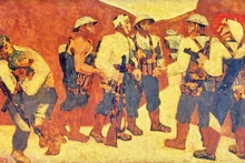 Painter Nguyen Sang and his lacquer painting ‘Party Admission Ceremony in Dien Bien Phu’