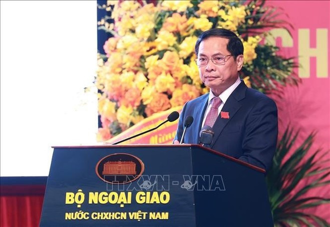 Deputy Prime Minister and Minister of Foreign Affairs Bui Thanh Son speaks at the event (Photo: VNA) Deputy Prime Minister and Minister of Foreign Affairs Bui Thanh Son speaks at the event (Photo: VNA)