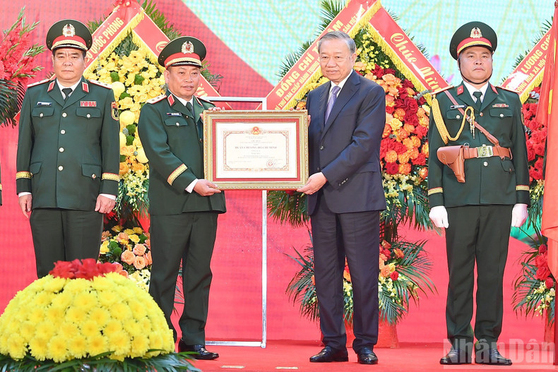 Party General Secretary To Lam, Secretary of the Central Military Commission, presented the Ho Chi Minh Order to General Department II, Ministry of National Defence. Party General Secretary To Lam, Secretary of the Central Military Commission, presented the Ho Chi Minh Order to General Department II, Ministry of National Defence.