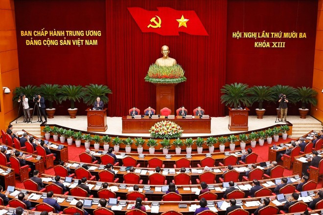 The opening of the 13th plenum of the 13th Party Central Committee in Hanoi on October 6 morning (Photo: VNA) The opening of the 13th plenum of the 13th Party Central Committee in Hanoi on October 6 morning (Photo: VNA)