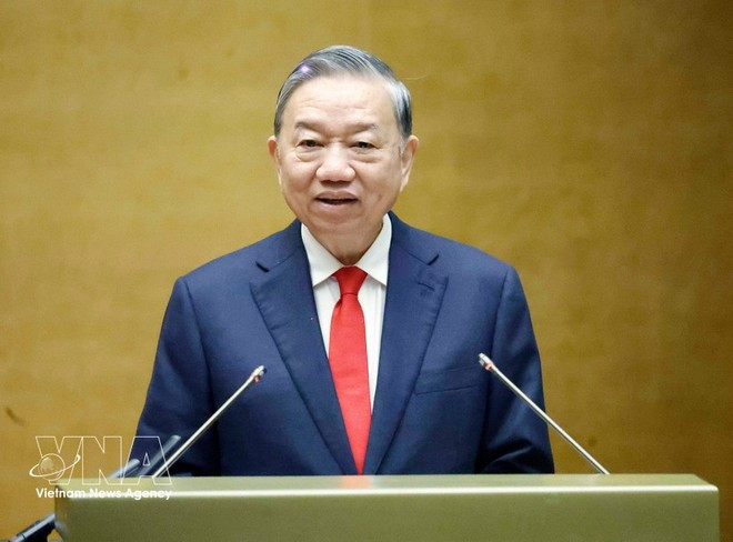 Party General Secretary To Lam speaks at the gathering (Photo: VNA)