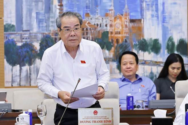 A lawmaker speaks at the meeting (Photo: VNA)