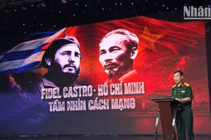 The 6th episode of the documentary series “Two Hearts Beating as One”, entitled “Fidel Castro-Ho Chi Minh: A Revolutionary Vision”, premieres in Ha Noi. (Photo: MINH DUY)