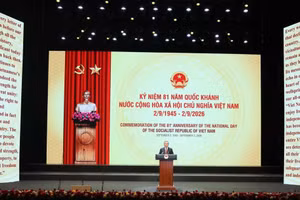 Party General Secretary and State President To Lam delivers a speech at the ceremony marking the 81st anniversary of the National Day of the Socialist Republic of Viet Nam (September 2, 1945–2026).