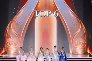 Top 6 contestants of 73rd Miss World pageant (Photo: VNA)